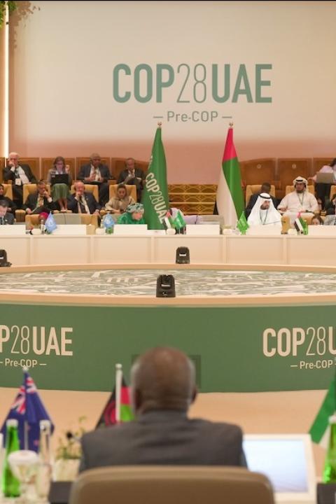 world leaders gather for a pre-cop plenary before cop28